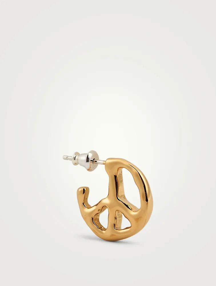 Sterling Silver Peace Earring