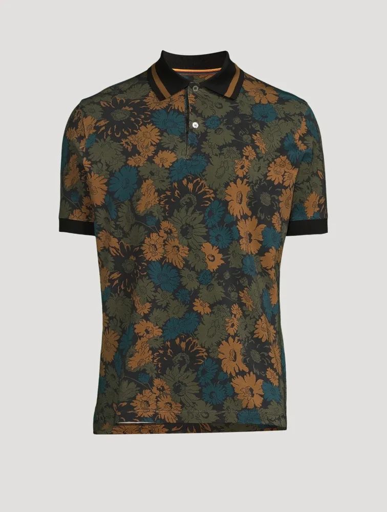 Cotton Polo Shirt Archive Floral Print