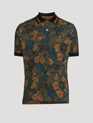 Cotton Polo Shirt Archive Floral Print