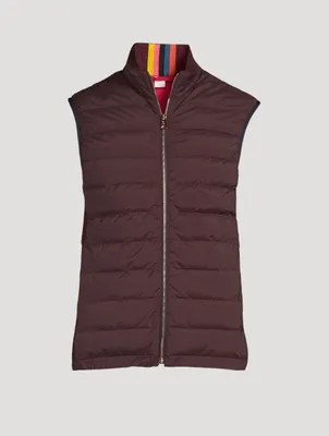 Damson Mixed Media Down Vest