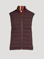 Damson Mixed Media Down Vest