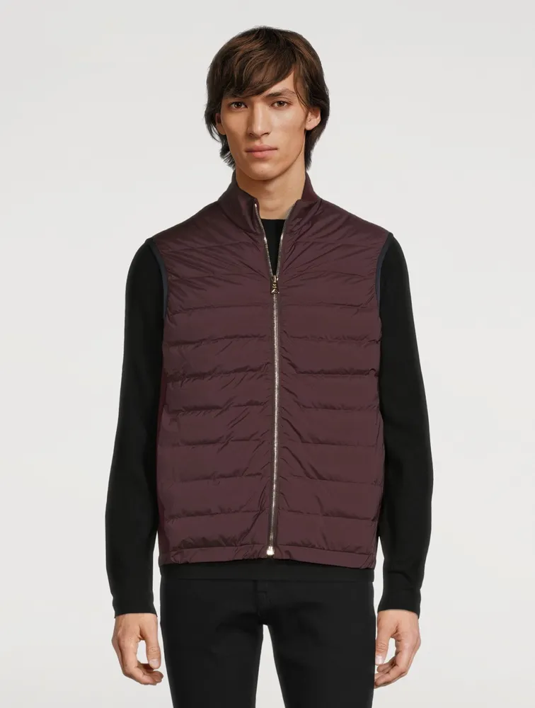Damson Mixed Media Down Vest