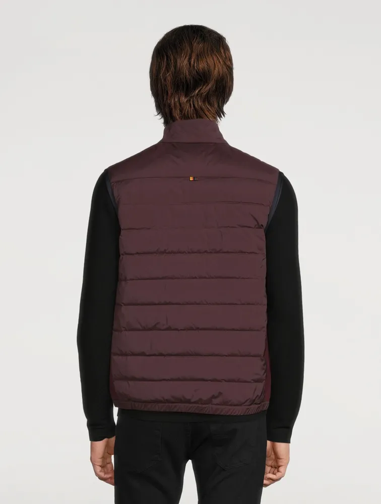 Damson Mixed Media Down Vest