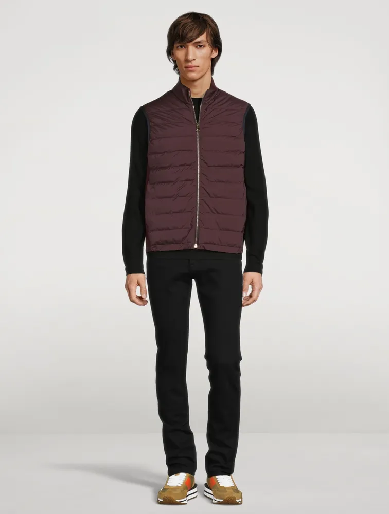 Damson Mixed Media Down Vest