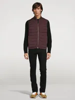 Damson Mixed Media Down Vest
