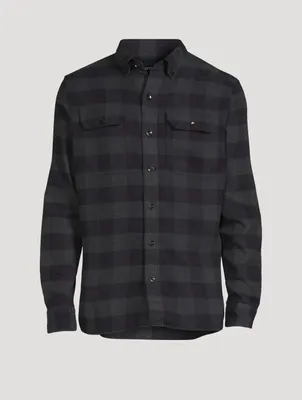 Cotton Slim-Fit Shirt Check Print