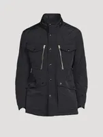Zip Quilted Jacket With Packable Hood