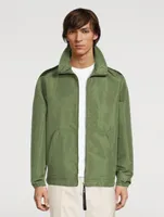 Silk-Blend Faille Blouson Jacket
