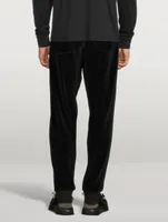 Velour Drawstring Sweatpants