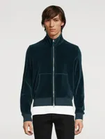 Velour Zip Sweatshirt