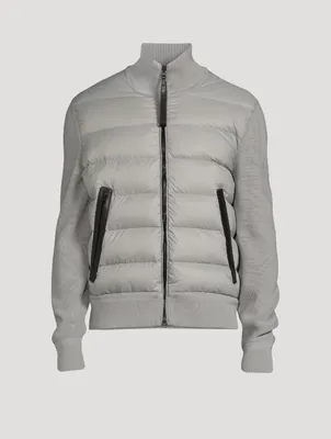 Wool Down Zip Blouson Jacket