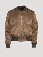 Silk Nylon Bomber Jacket