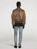 Silk Nylon Bomber Jacket