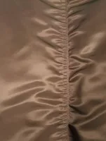 Silk Nylon Bomber Jacket