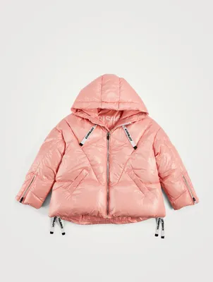 Kids Shiny Oversized Down Puffer Jacket