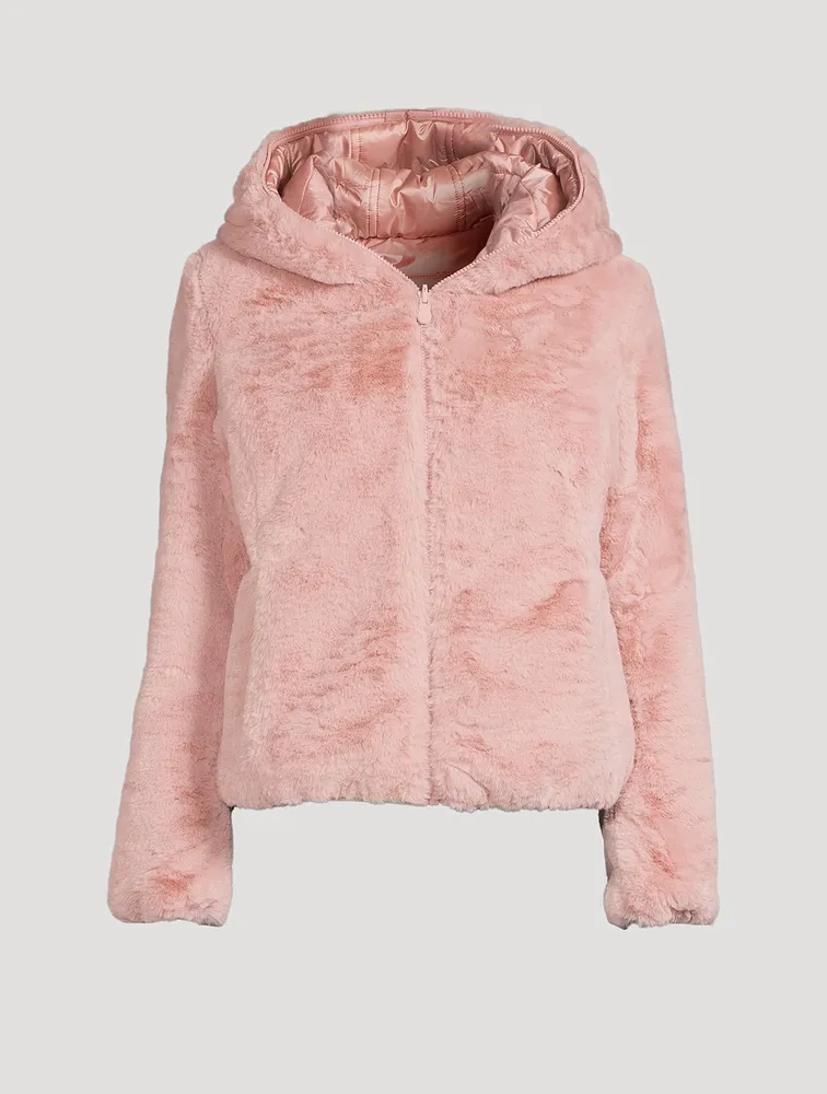 Laila Faux Fur Reversible Jacket With Hood
