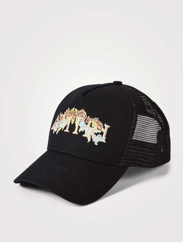 Floral Logo Trucker Hat