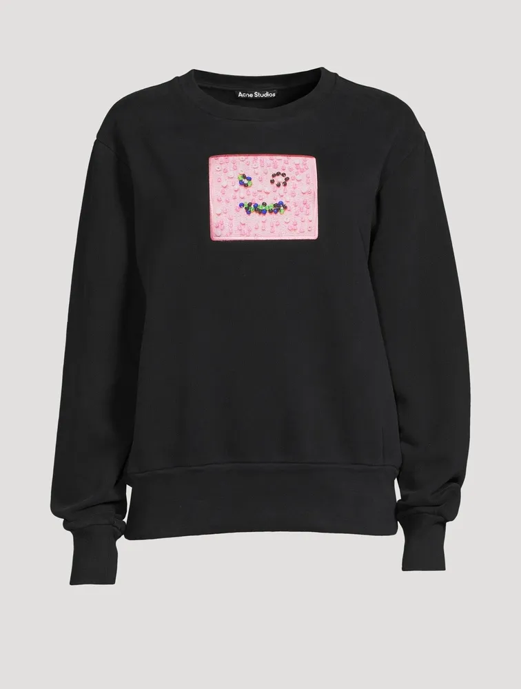 Beaded Cotton Sweatshirt