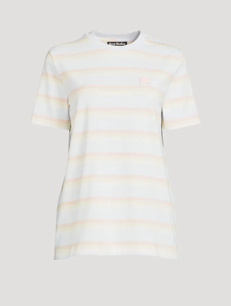 Cotton Stretch T-Shirt Striped Print