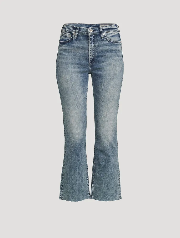 Nina High-Waisted Flared Ankle Jeans
