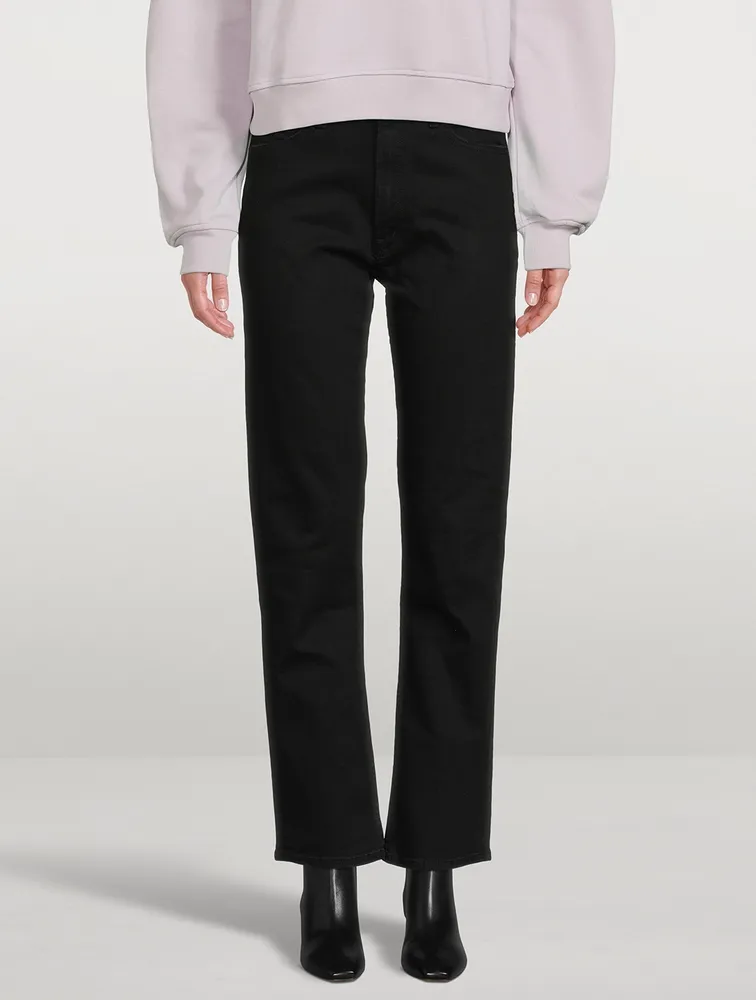 Rider High-Waisted Straight-Leg Jeans