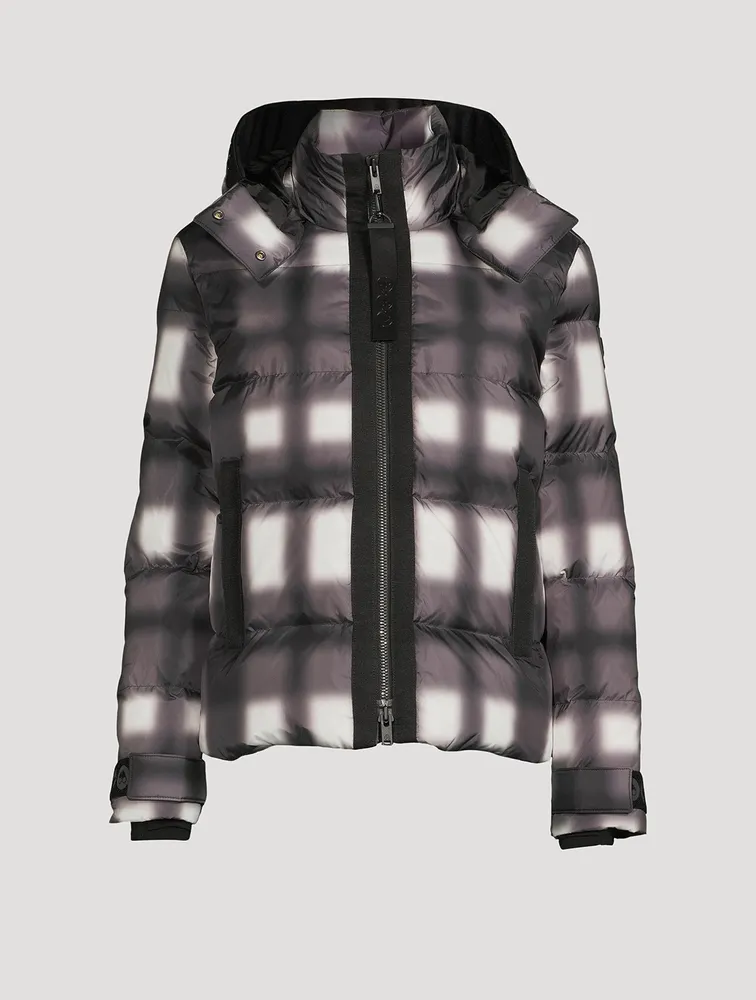 Thudaka Down Puffer Jacket Plaid Print