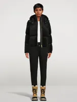 Comptoir Down Velvet Puffer Jacket
