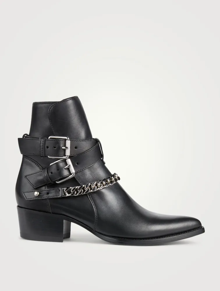Jodhpur Leather Chain Boots