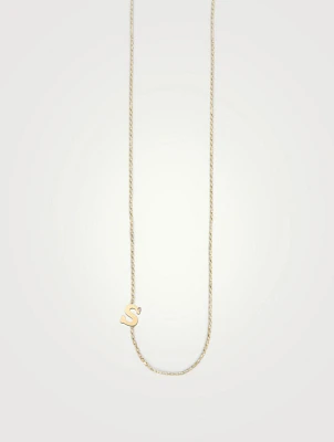 Love Letter 14K Gold Single Diamond Necklace