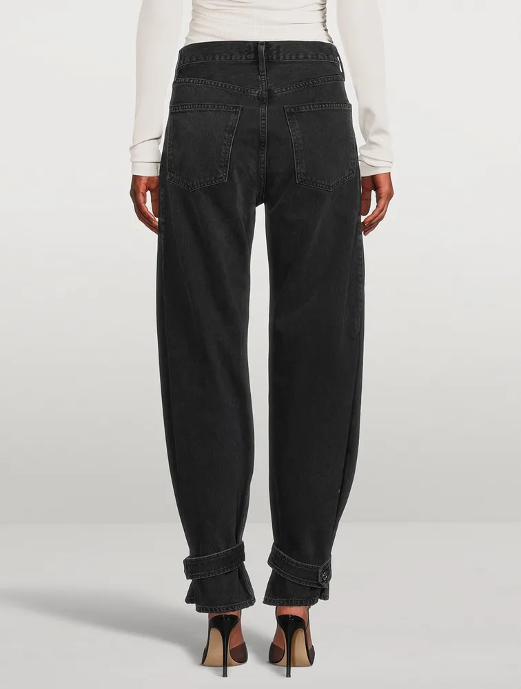 Cleo Tapered Jeans With Button Cuffs