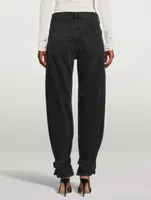Cleo Tapered Jeans With Button Cuffs
