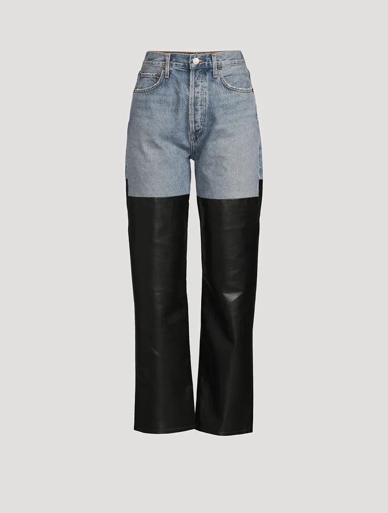 Pieced 90s Pinch Waist Jeans