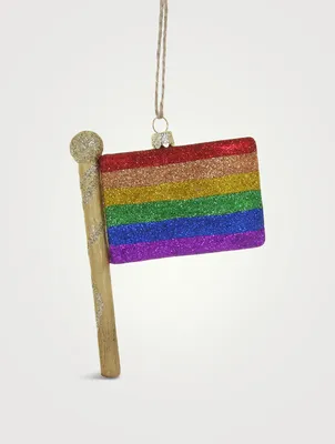 Pride Flag Glass Ornament