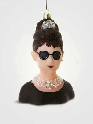 Audrey Hepburn Glass Ornament