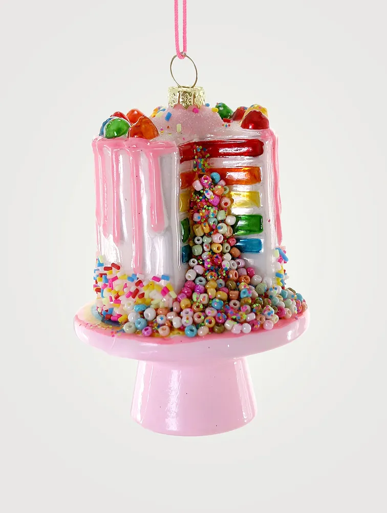 Explosion Cake Glass Ornament