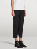 Cropped Stretch-Wool Trousers