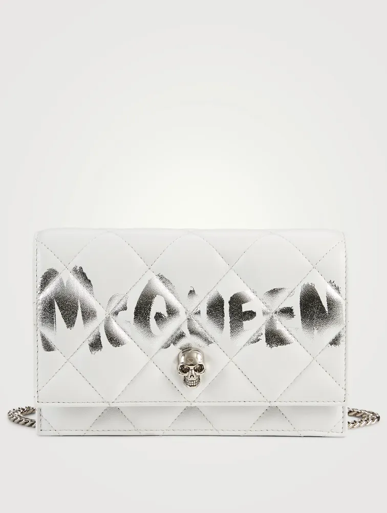 Mini Graffiti Skull Leather Bag