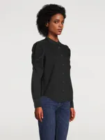 Frankie Puff-Sleeve Denim Shirt
