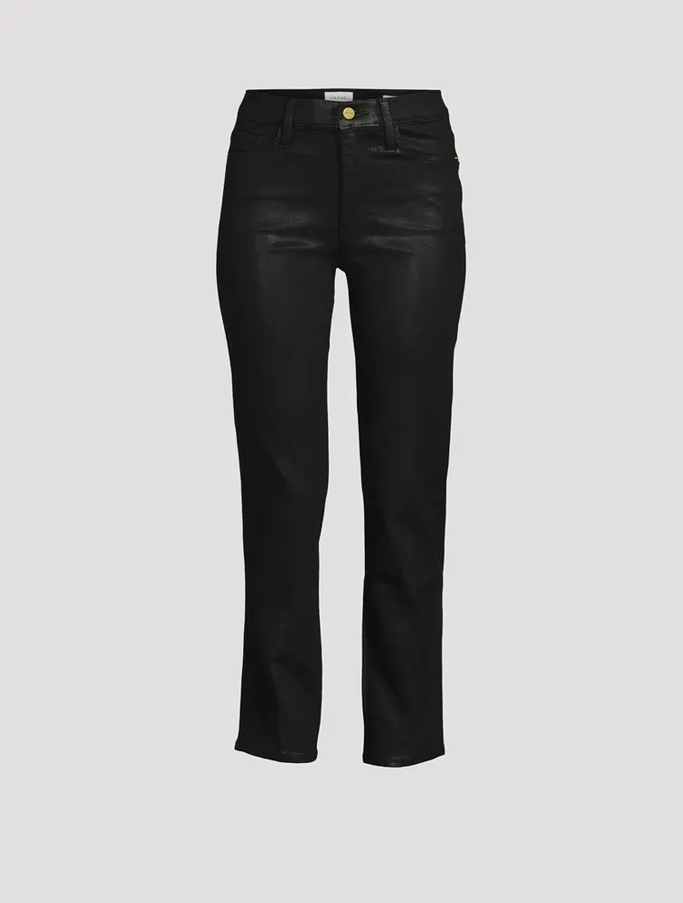 Le Sylvie Coated Straight-Leg Jeans