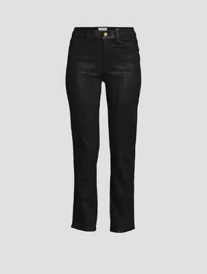 Le Sylvie Coated Straight-Leg Jeans