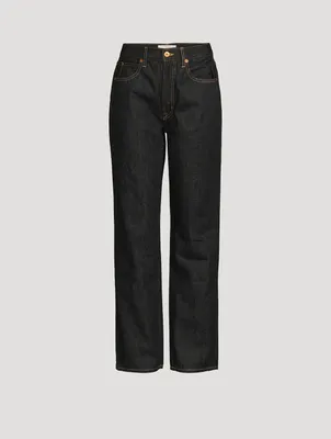 London High-Waisted Straight-Leg Jeans
