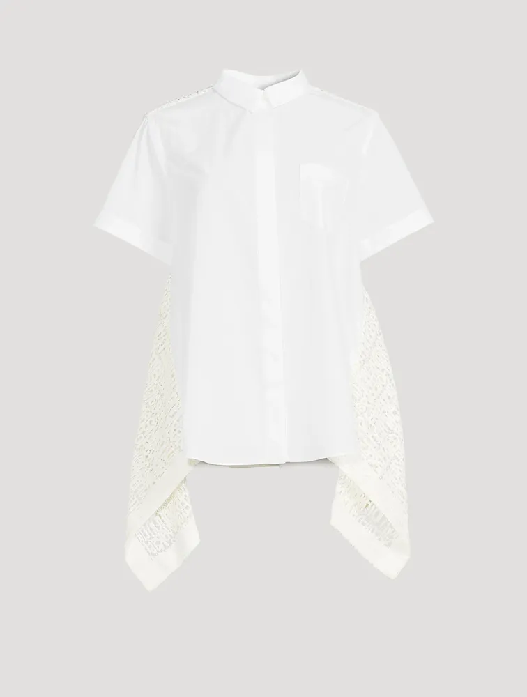 Short-Sleeve Shirt With Embroidered Back