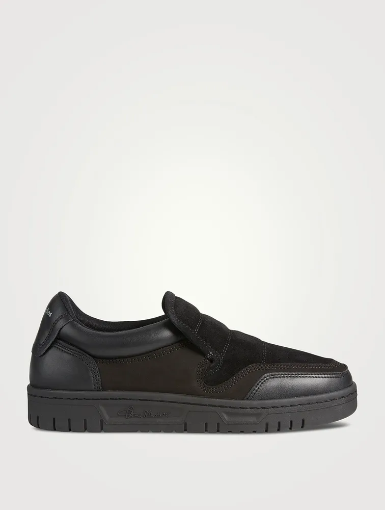 Leather Slip-On Sneakers
