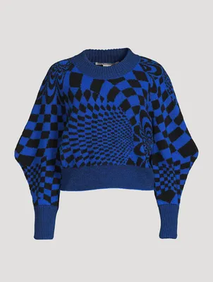 Geometric Virgin Wool Sweater