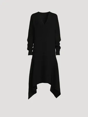 Wool Knit Midi Dress