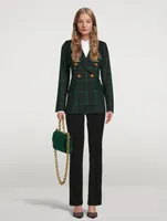 Wedding Double-Breasted Blazer Plaid