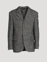 Wool-Blend Three-Button Suit Jacket