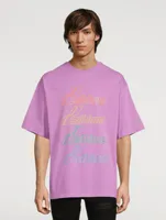 Hand-Bleached T-Shirt With Iridescent Logo