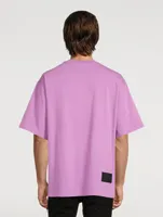 Hand-Bleached T-Shirt With Iridescent Logo