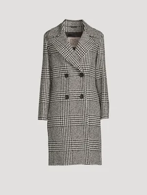 Prince Of Wales Wool-Blend Double-Breasted Coat